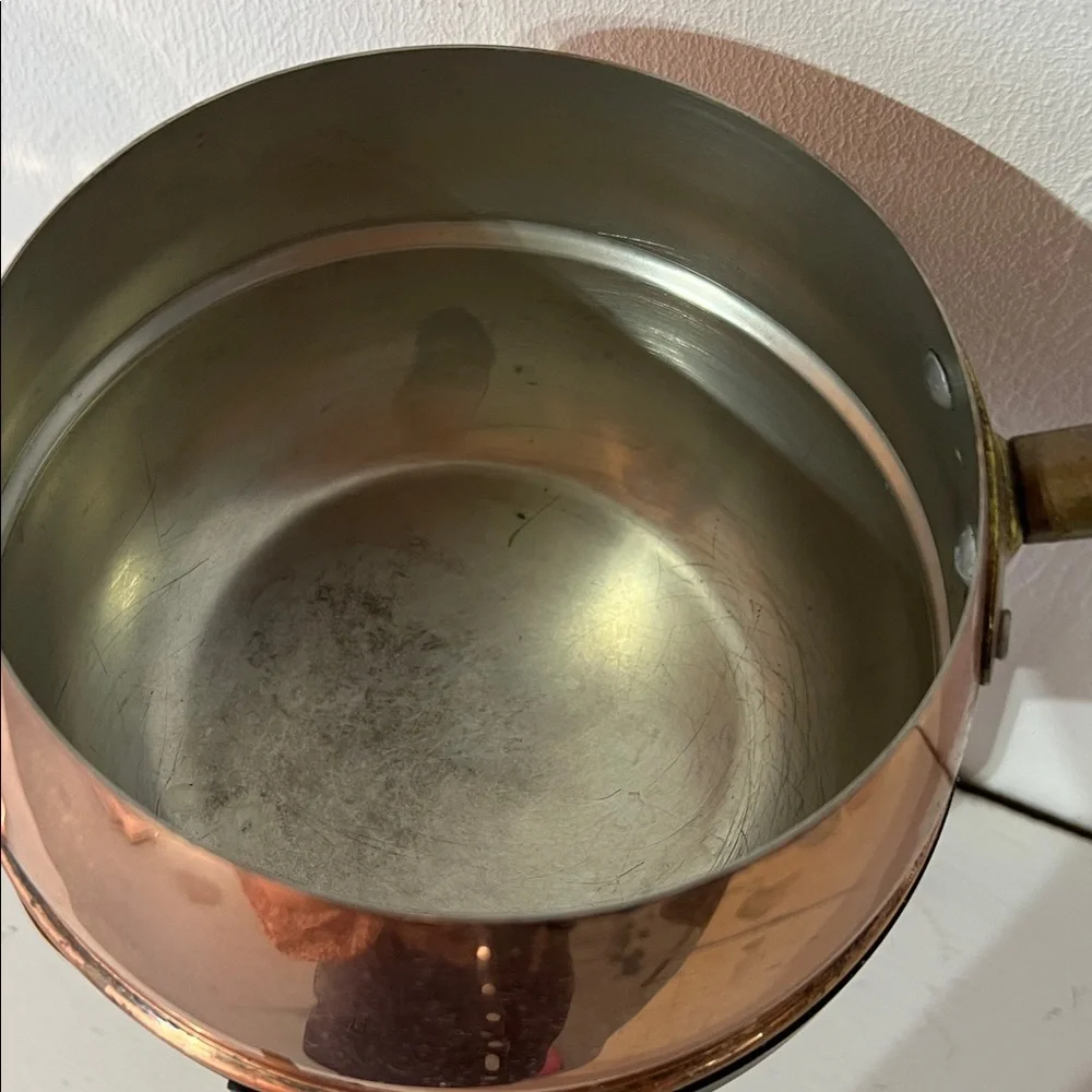Vintage Copper Fondue Set with Black Handle. FREE SHIPPING on this item! - Picture 3 of 3